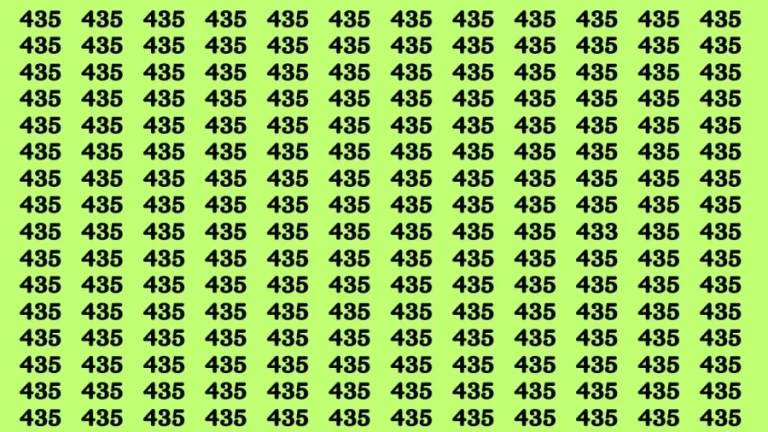 Brain Test: If you have Eagle Eyes Find the Number 433 among 435 in 15 Secs