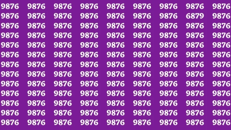 Observation Brain Test: If you have Hawk Eyes Find the Number 6879 in 15 Secs