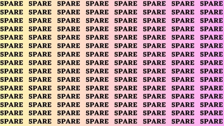 Brain Teaser: If you have Hawk Eyes Find the word Spare in 15 Secs