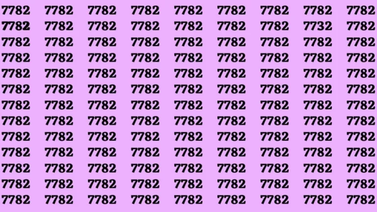 Observation Brain Test: If you have Keen Eyes Find the Number 7732 in 15 Secs