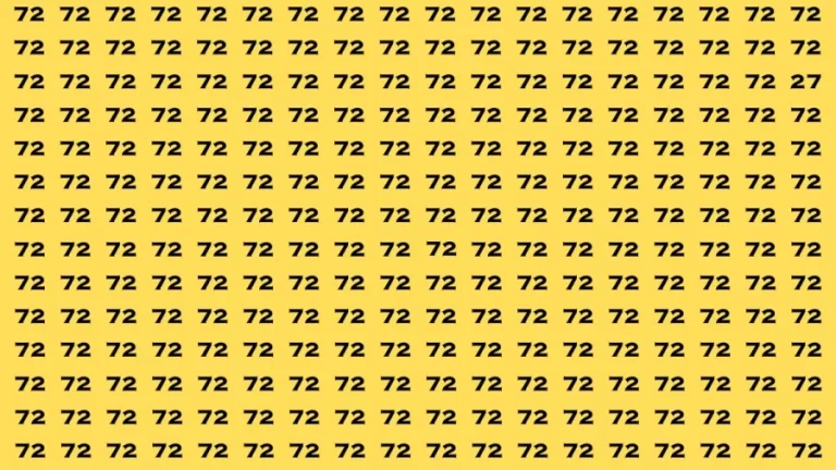 Observation Brain Test: If you have Sharp Eyes Find the number 27 among 72 in 20 Secs