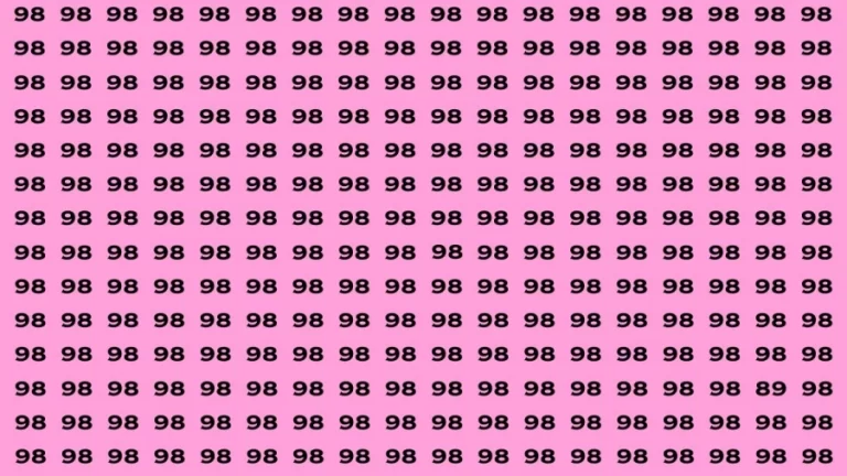 Observation Brain Test: If you have Eagle Eyes Find the number 89 among 98 in 12 Secs