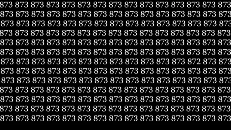 Optical Illusion Challenge: If you have Sharp Eyes find the Number 872 among 873 in 6 Seconds