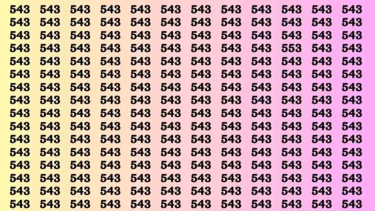 Observation Brain Test: If you have Keen Eyes Find the Number 553 among 543 in 15 Secs