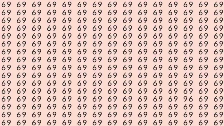 Optical Illusion: If you have Eagle Eyes Find the number 96 among 69 in 8 Seconds?