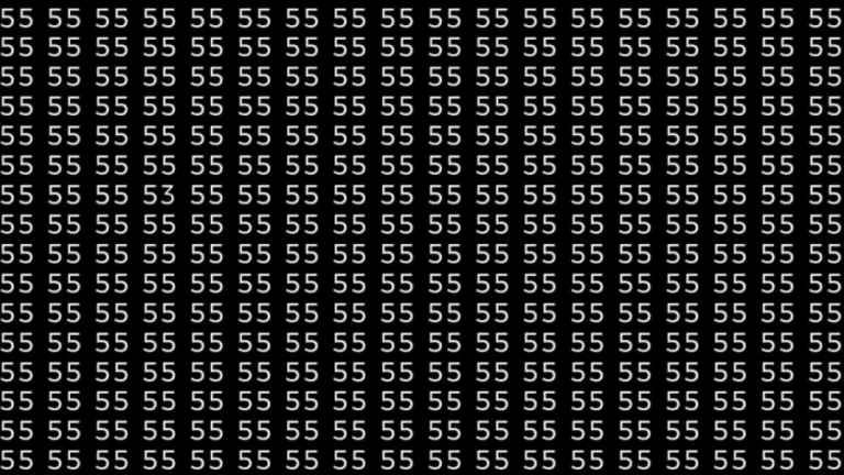 Optical Illusion Brain Test: If you have Sharp Eyes Find the number 53 among 55 in 6 Seconds?