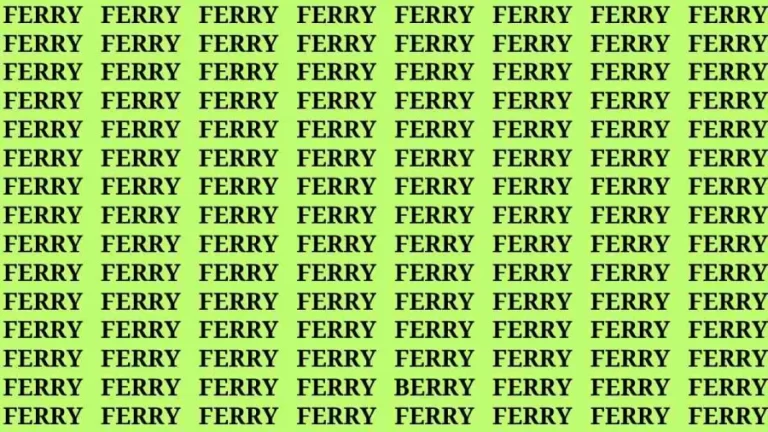 Observation Brain Test: If you have Hawk Eyes Find the Word Berry in 15 Secs