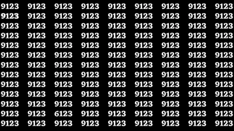 Brain Test: If you have Eagle Eyes Find the Number 6123 in 15 Secs