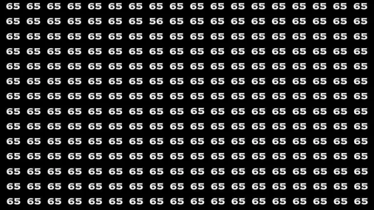 Observation Brain Test: If you have Keen Eyes Find the Number 56 among 65 in 15 Secs