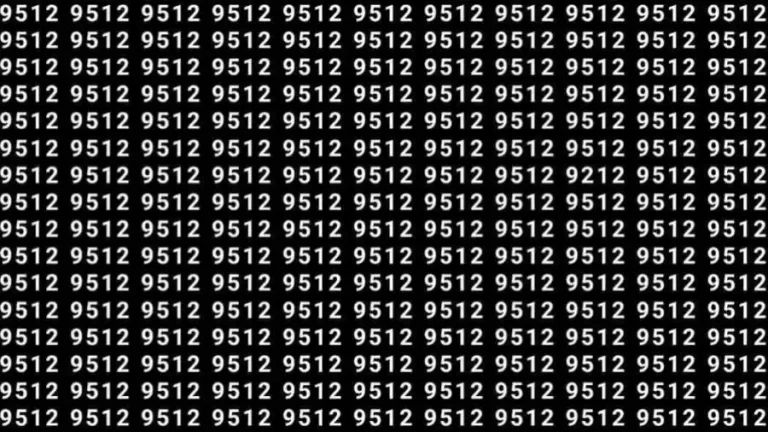 Observation Skills Test: If you have Eagle Eyes Find the number 9212 among 9512 in 10 Seconds?