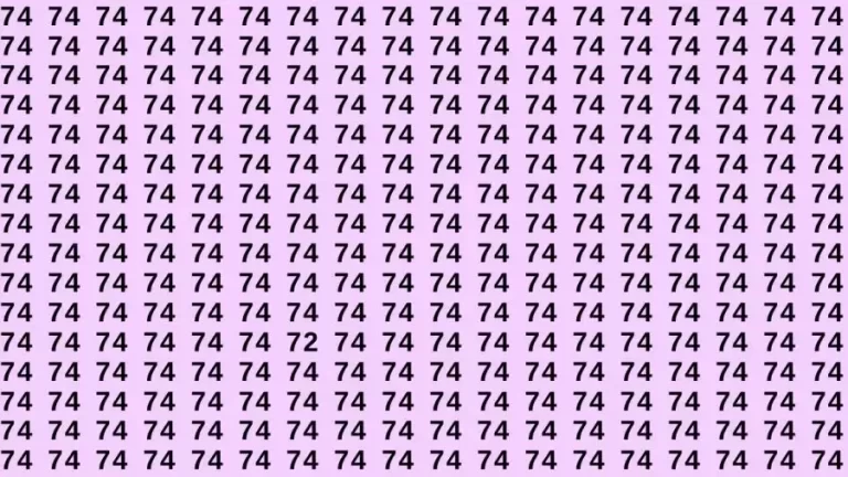 Optical Illusion Test: If you have Eagle Eyes Find the number 72 among 74 in 10 Seconds?