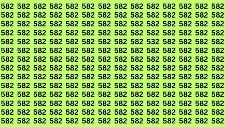 Brain Test: If you have Eagle Eyes Find the Number 532 in 15 Secs