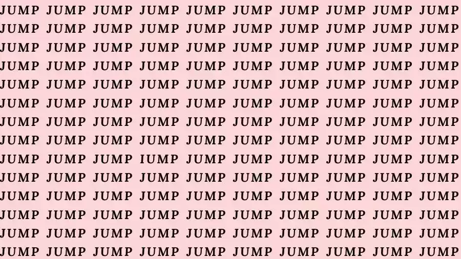 Optical Illusion Brain Test: If you have Hawk Eyes find the Word lump among Jump in 15 Secs