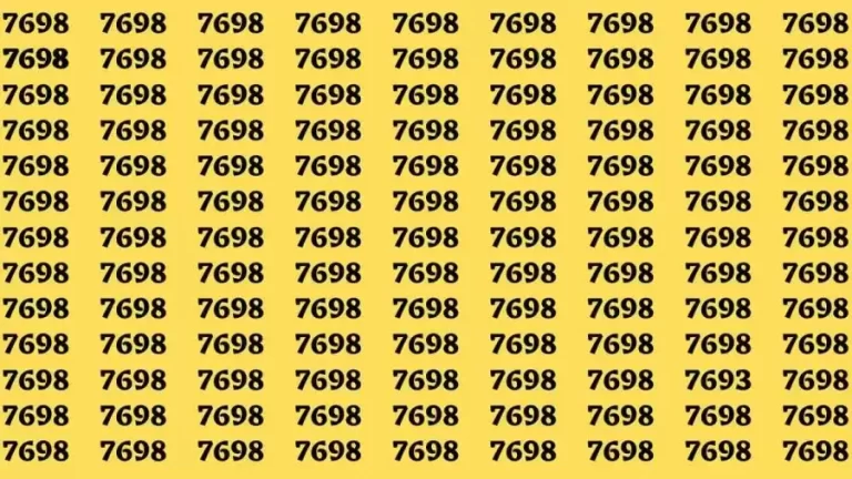 Observation Brain Test: If you have Hawk Eyes Find the Number 7693 among 7698 in 15 Secs