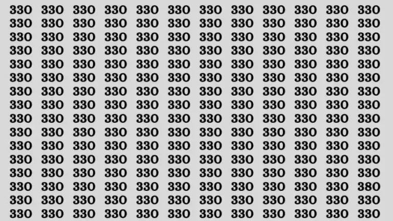 Brain Test: If you have Eagle Eyes Find the Number 380 in 15 Secs