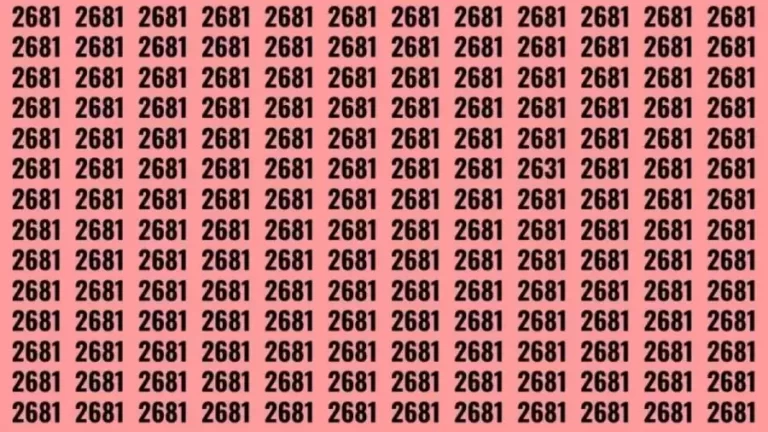 Brain Test: If you have Eagle Eyes Find the Number 2631 in 10 Secs