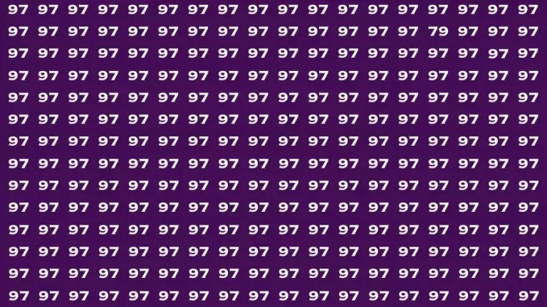 Observation Brain Test: If you have Sharp Eyes Find the number 79 among 97 in 20 Secs