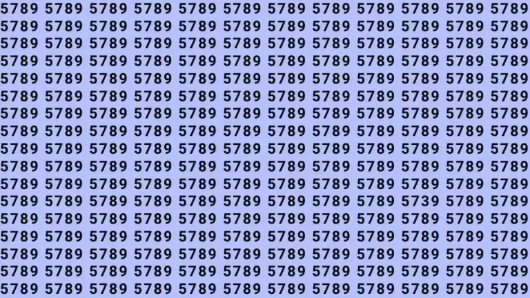 Observation Skills Test: If you have Eagle Eyes Find the number 5739 among 5789 in 14 Seconds?