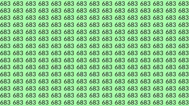 Optical Illusion Brain Test: If you have Eagle Eyes Find the number 633 among 683 in 15 Seconds?