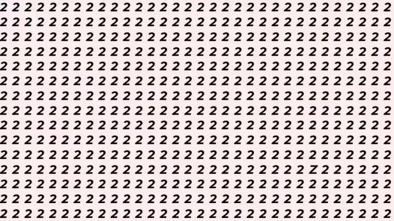 Optical Illusion Brain Test: If you have Sharp Eyes Find the letter Z among 2 in 12 Seconds?