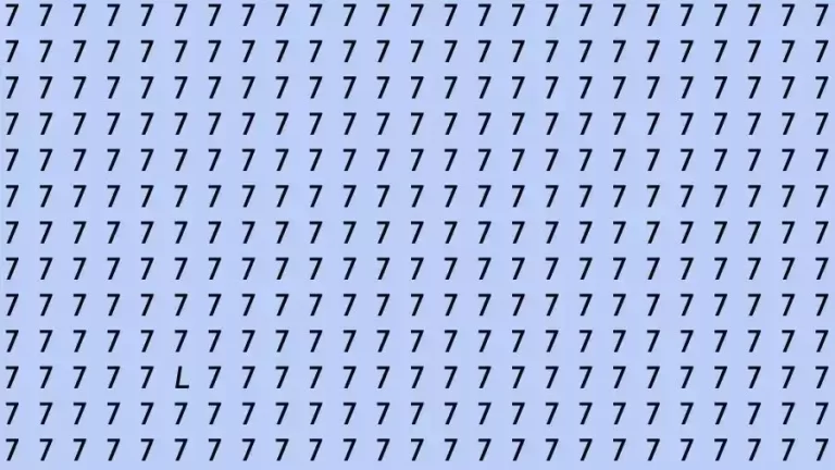 Observation Skills Test: If you have Eagle Eyes Find the letter L among 7 in 15 Seconds?