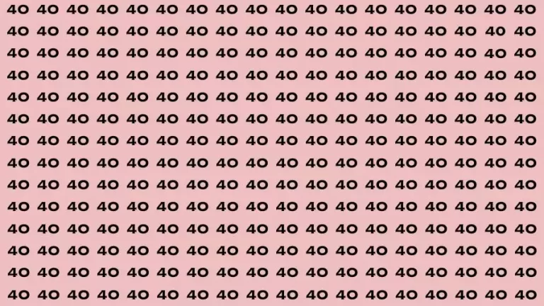 Observation Brain Test: If you have Keen Eyes Find the Number 40 in 15 Secs