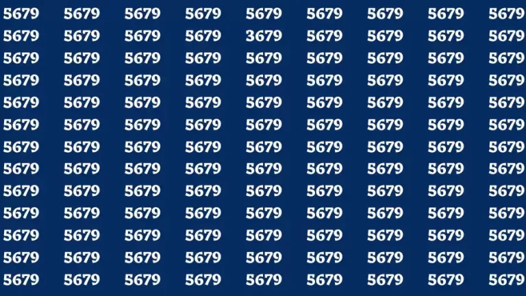 Observation Brain Test: If you have Sharp Eyes Find the number 3679 among 5679 in 20 Secs