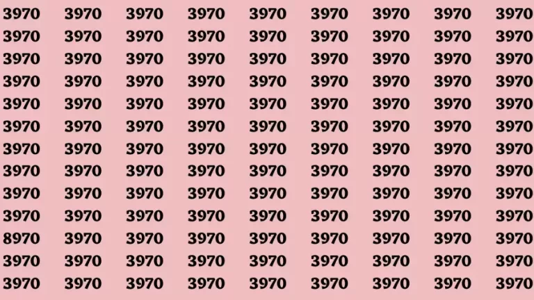 Observation Brain Challenge: If you have Eagle Eyes Find the Number 8970 in 15 Secs