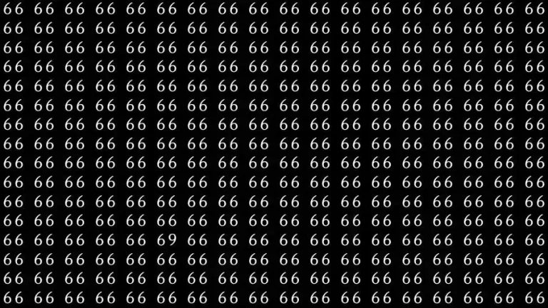 Observation Skill Test: If you have Eagle Eyes Find the number 69 among 66 in 15 Seconds?