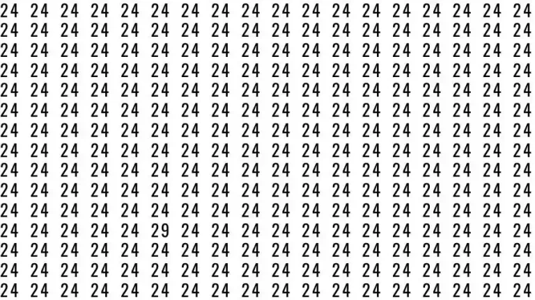 Observation Skills Test: If you have Eagle Eyes Find the number 29 among 24 in 15 Seconds?