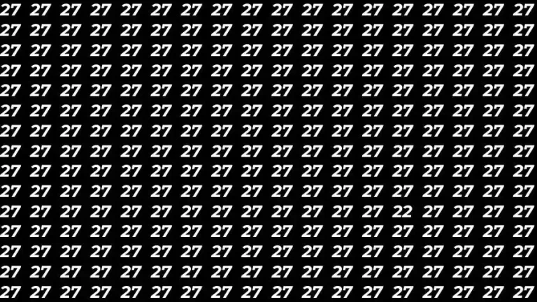 Observation Skills Test: If you have Eagle Eyes Find the number 22 among 27 in 10 Seconds?