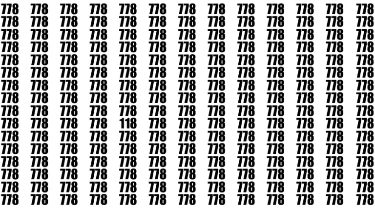 Observation Brain Test: If you have Hawk Eyes Find the Number 118 in 15 Secs