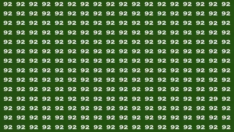 Brain Test: If you have Eagle Eyes Find the Number 29 in 15 Secs