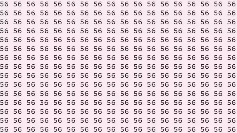 Observation Skills Test: If you have Eagle Eyes Find the number 36 among 56 in 15 Seconds?