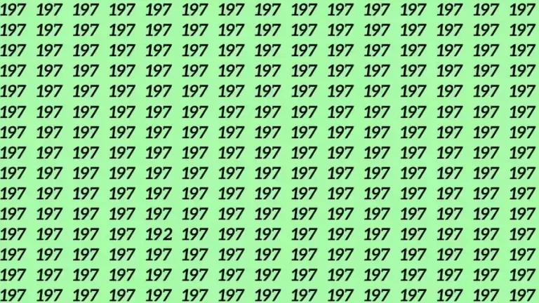 Optical Illusion Brain Test: If you have Sharp Eyes Find the number 192 in 10 Seconds?