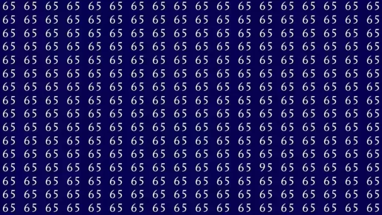 Observation Skill Test: If you have Eagle Eyes Find the number 95 among 65 in 12 Seconds?