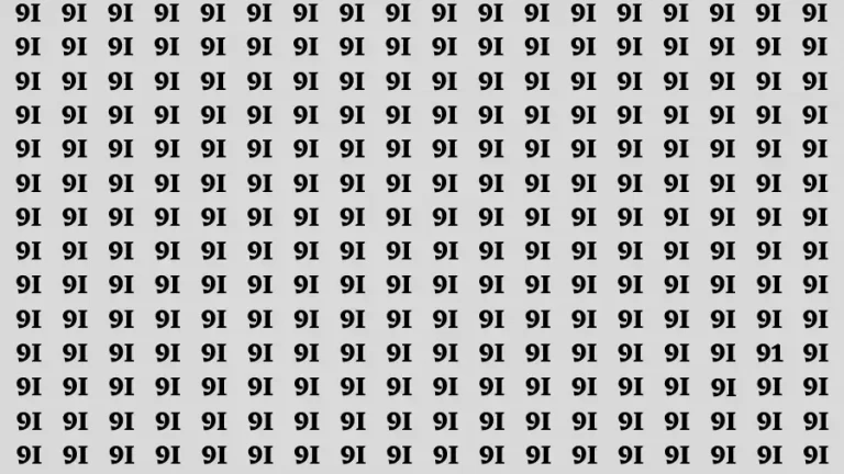 Observation Find it Out: If you have Eagle Eyes Find the number 91 in 10 Secs