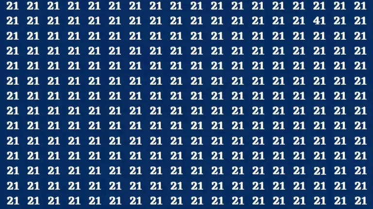 Observation Brain Challenge: If you have Hawk Eyes Find the Number 41 in 15 Secs