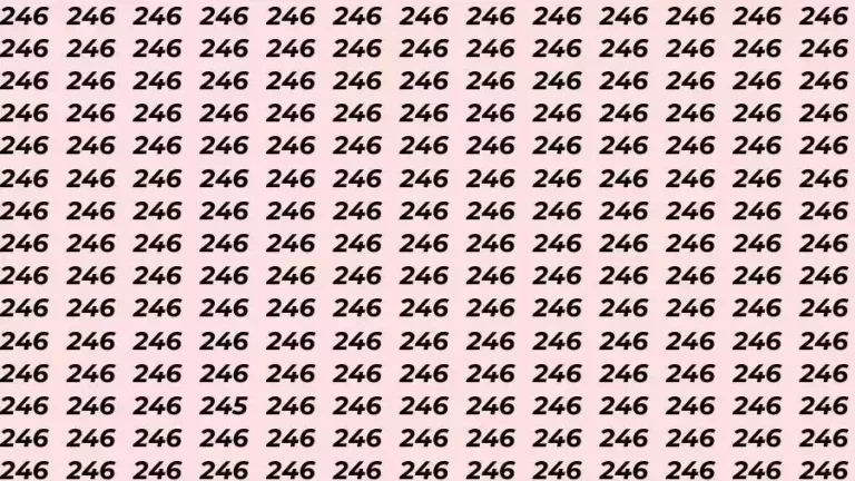 Optical Illusion Brain Test: If you have Eagle Eyes Find the number 245 among 246 in 12 Seconds?