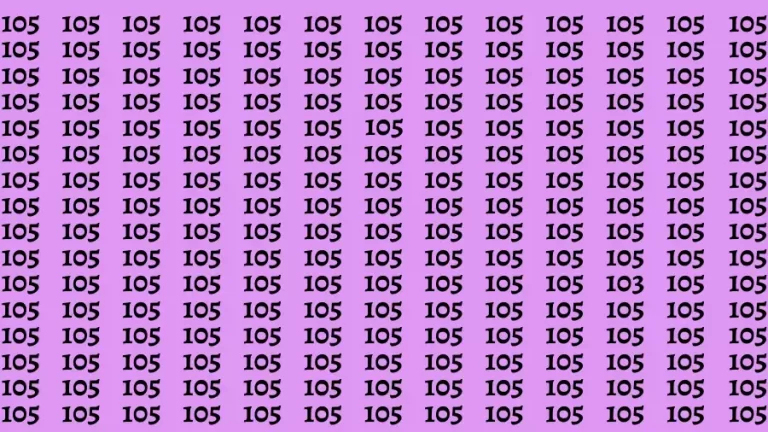 Observation Find it Out: If you have Keen Eyes Find the Number 103 among 105 in 15 Secs