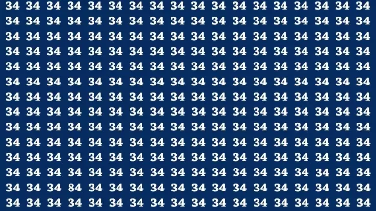 Observation Find it Out: If you have Sharp Eyes Find the number 84 in 20 Secs