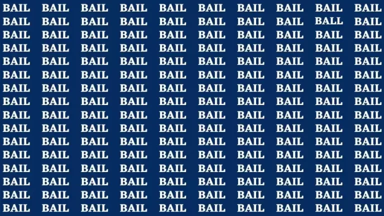 Observation Brain Test: If you have Hawk Eyes Find the word Ball in 18 Secs