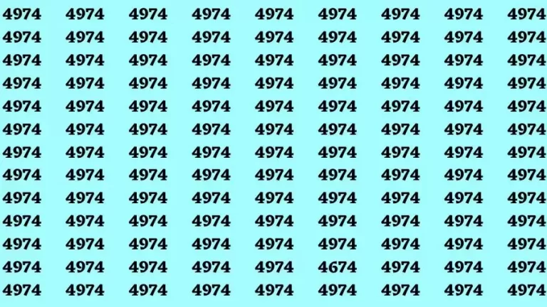 Observation Brain Test: If you have Hawk Eyes Find the Number 4674 in 15 Secs