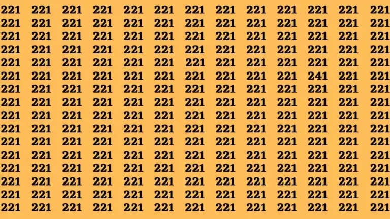 Observation Brain Challenge: If you have Eagle Eyes Find the Number 241 in 15 Secs