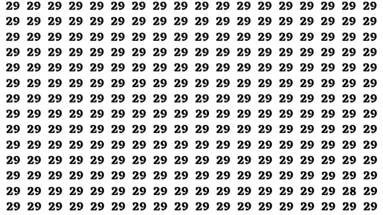 Observation Brain Test: If you have Eagle Eyes Find the number 28 in 12 Secs