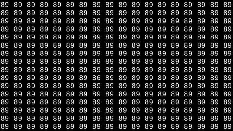 Optical Illusion Brain Test: If you have Sharp Eyes Find the number 86 among 89 in 14 Seconds?