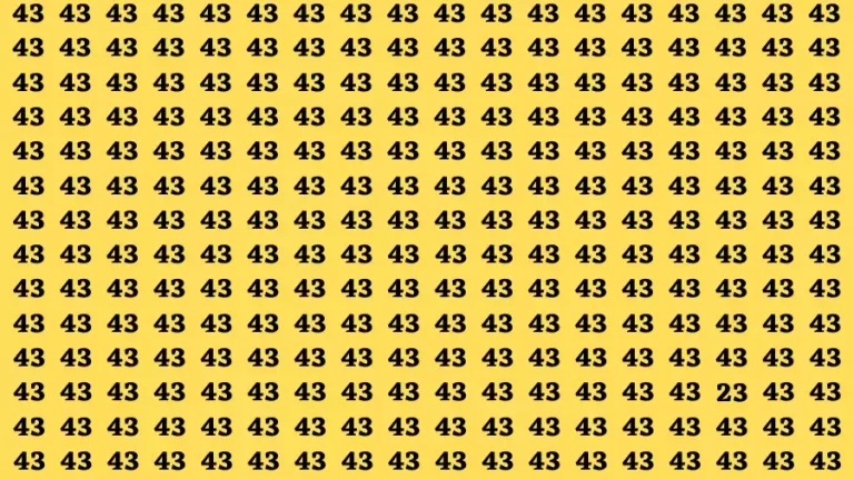 Observation Brain Challenge: If you have Sharp Eyes Find the number 23 in 20 Secs