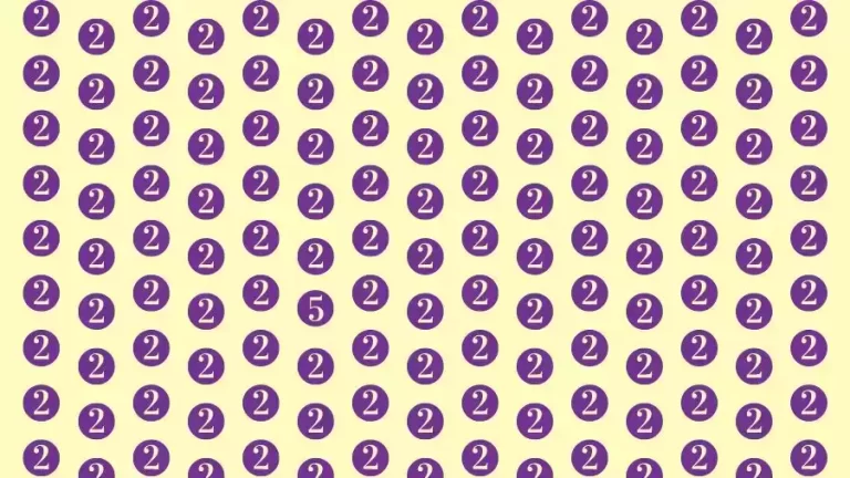 Optical Illusion Brain Challenge: If you have Eagle Eyes Find the number 5 among 2 in 12 Seconds?