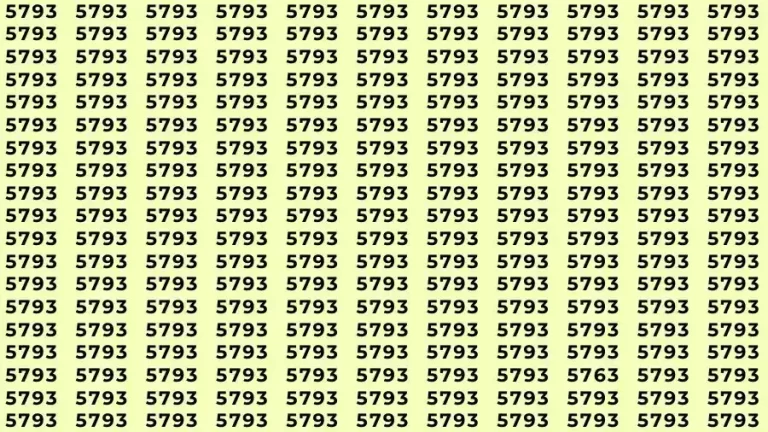 Observation Skills Test: If you have Eagle Eyes Find the number 5763 among 5793 in 9 Seconds?