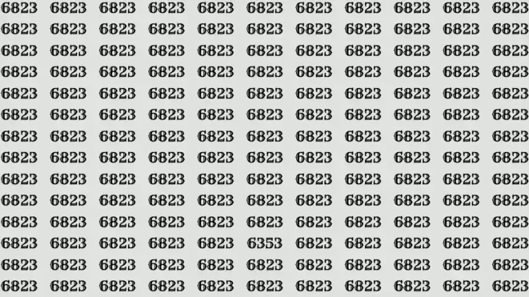 Optical Illusion Brain Test: If you have Eagle Eyes Find the number 6353 among 6823 in 12 Seconds?